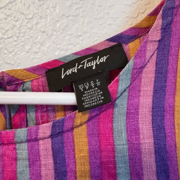 Lord and Taylor small tank top blouse stripes - Picture 2 of 5